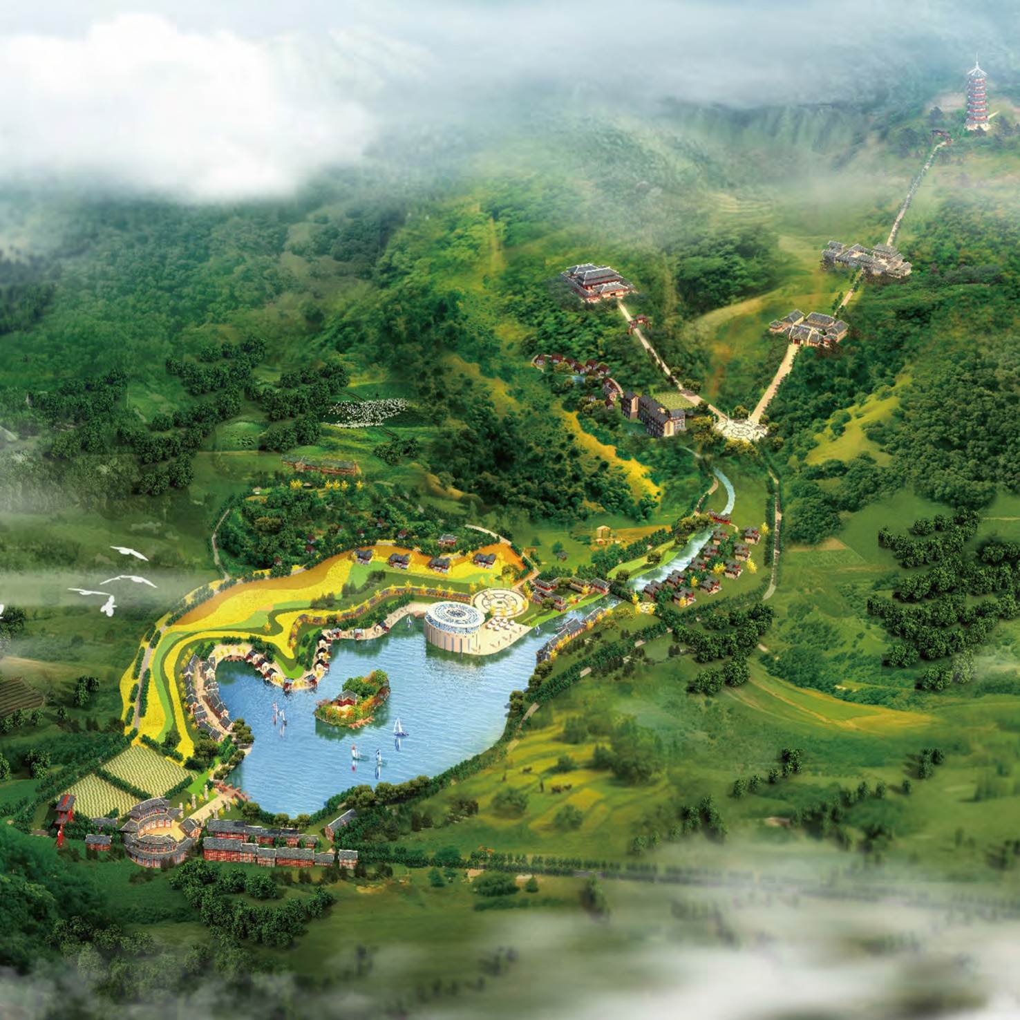 湖北省襄阳市 瑶山湖生态文化旅游区计划设计